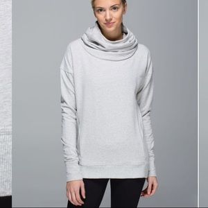 Lululemon Stress Less Hoodie Light Gray Size 12